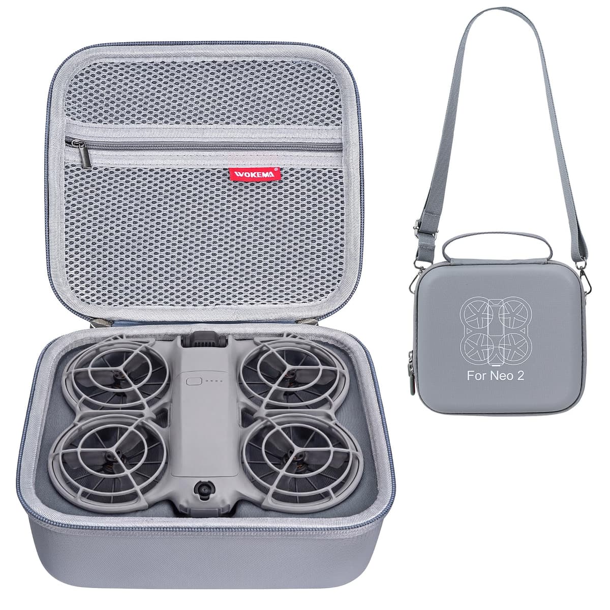 Funda para Drones para dji Neo 2, Funda rígida Impermeable para dji Neo 2, Bolsa de Viaje de PU portátil y compacta con Correa de Transporte
