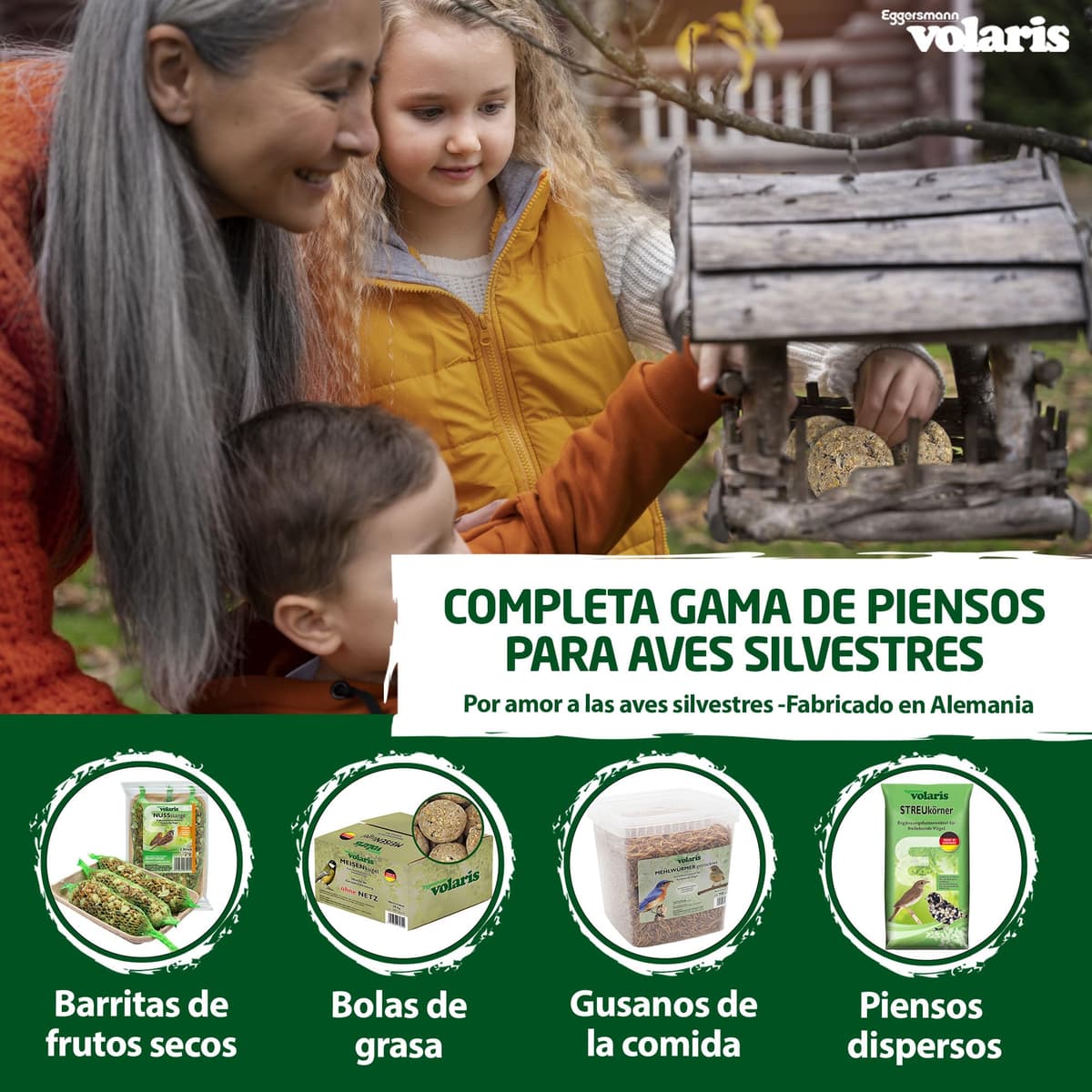 Eggersmann volaris Meisenknödel con red 200 piezas [MEISENkugeln] 18 kg – Alimento para pájaros silvestres – Bollas nutritivas para todos los pájaros de jardín – Meisenknödel en red todo el año y — view 6