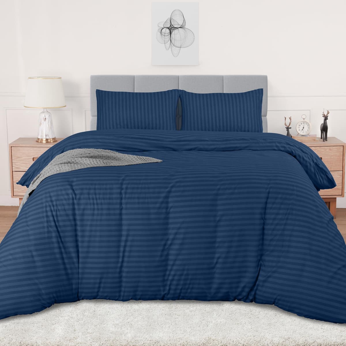 Utopia Bedding Duvet Cover Double - Soft Microfibre Polyester - Bedding Quilt Cover Set, with Pillow cases (Grey) — view 28