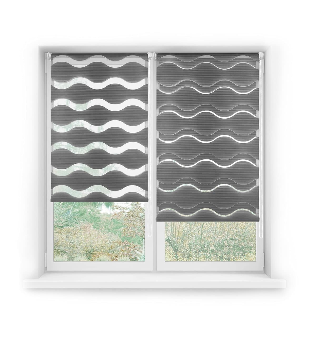 Blindecor Indus SIN HERRAMIENTAS | Estor Enrollable Sin Taladrar de Doble Capa | Color Blanco 40 x 130 cm (ancho x largo) | Tamaño de la Tela 37 x 125 cm — view 58