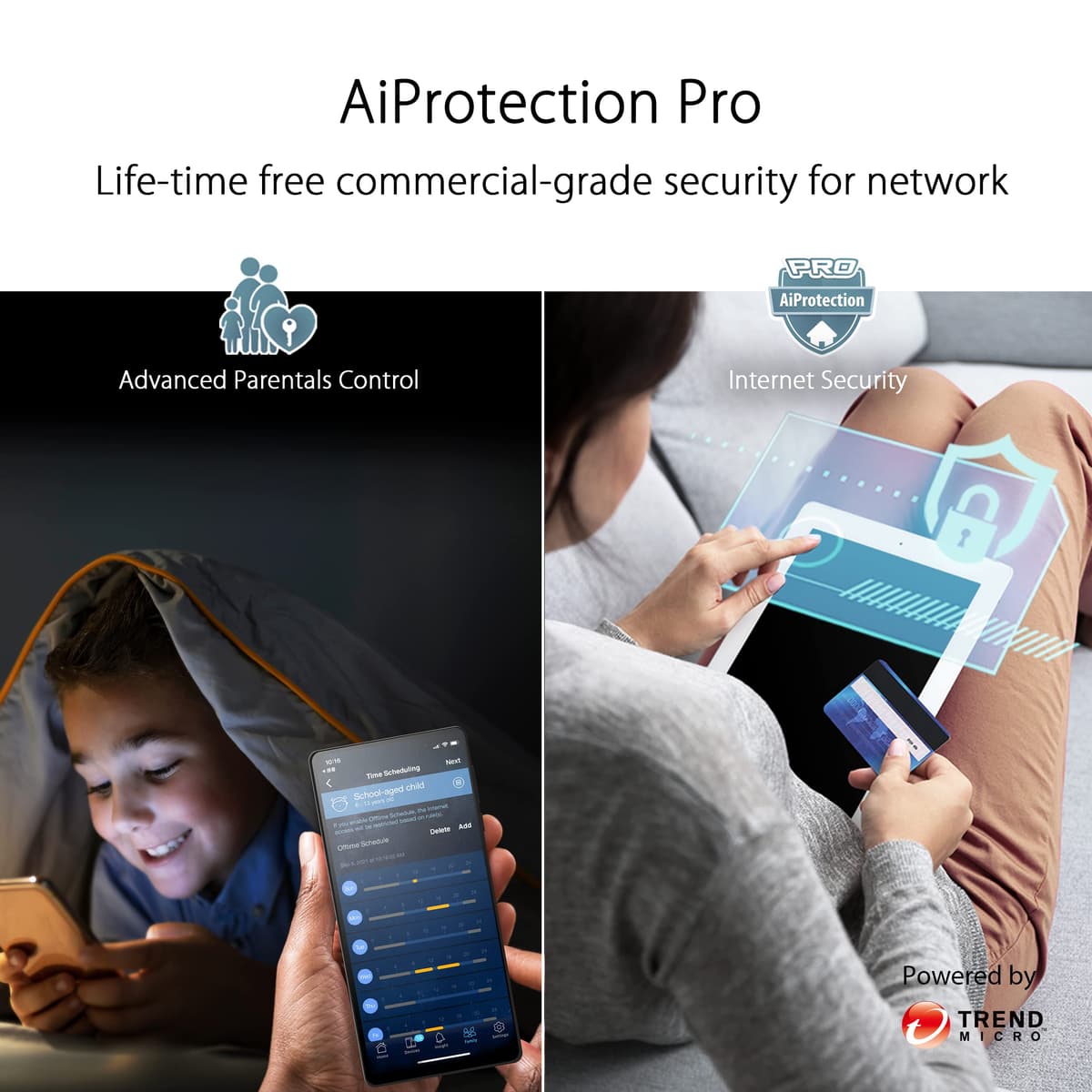 Asus ET12 AXE11000 Whole-Home Tri-band Mesh WiFi 6E System Coverage up to 610 Sq. Mtr/6,000 Sq. ft.,11Gbps WiFi, 3 SSIDs, free security & parental controls, Dual 2.5G ports LAN Aggregation 1 pack — view 4