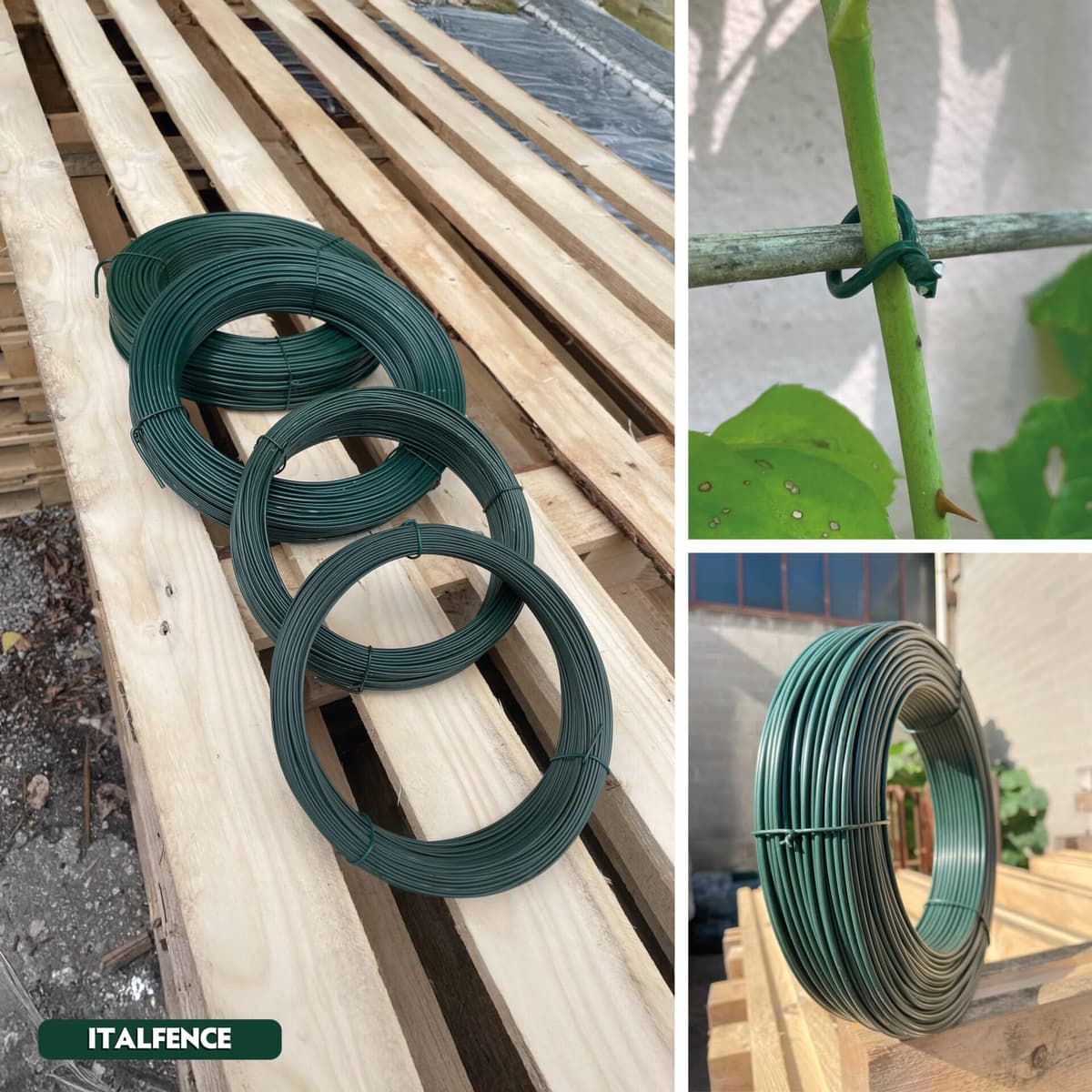 Alambre de hierro plastificado verde para cercados, 100 metros (Disponibles varios diámetros) [Ø2,30mm] — view 5