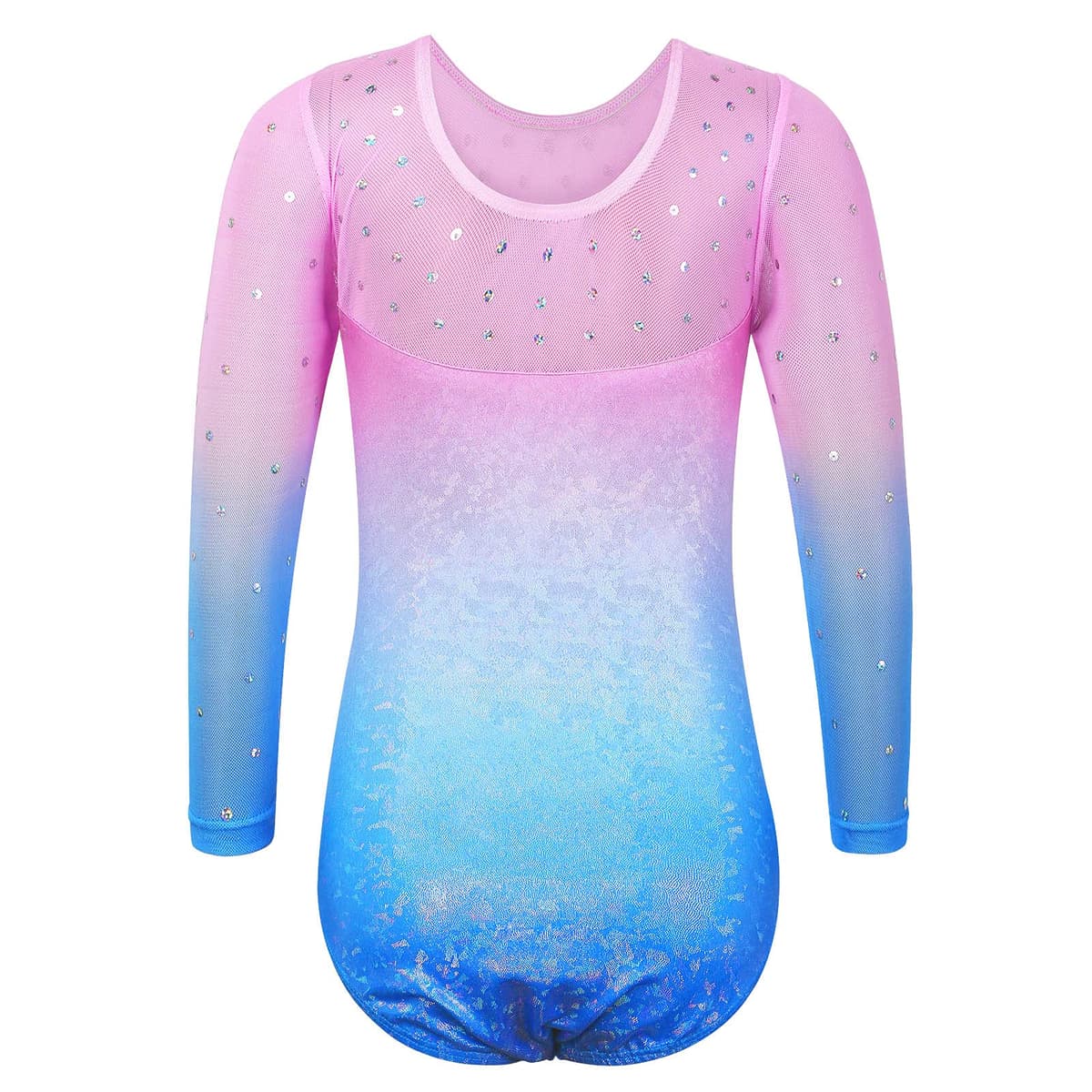 Niña Maillots de Gimnasia Mangas Largas con Lentejuelas en Tul — view 2