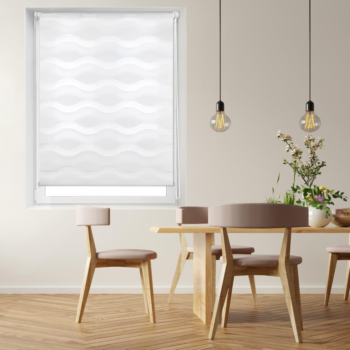 Blindecor Indus SIN HERRAMIENTAS | Estor Enrollable Sin Taladrar de Doble Capa | Color Blanco 45 x 130 cm (ancho x largo) | Tamaño de la Tela 42 x 125 cm — view 10