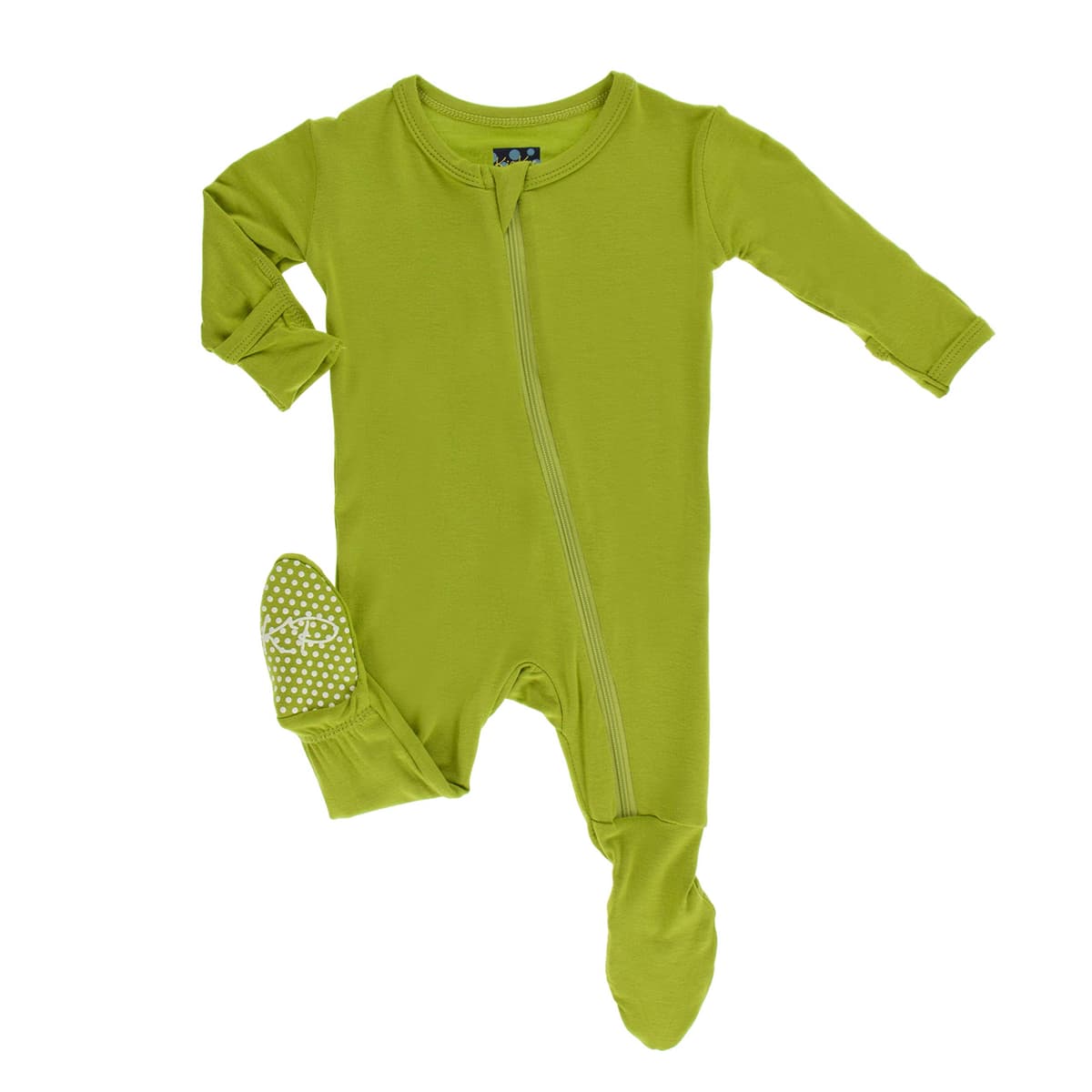 KicKee Pants Little Girls Basic Footie with Zipper - Lotus, 6-9 Months — view 21