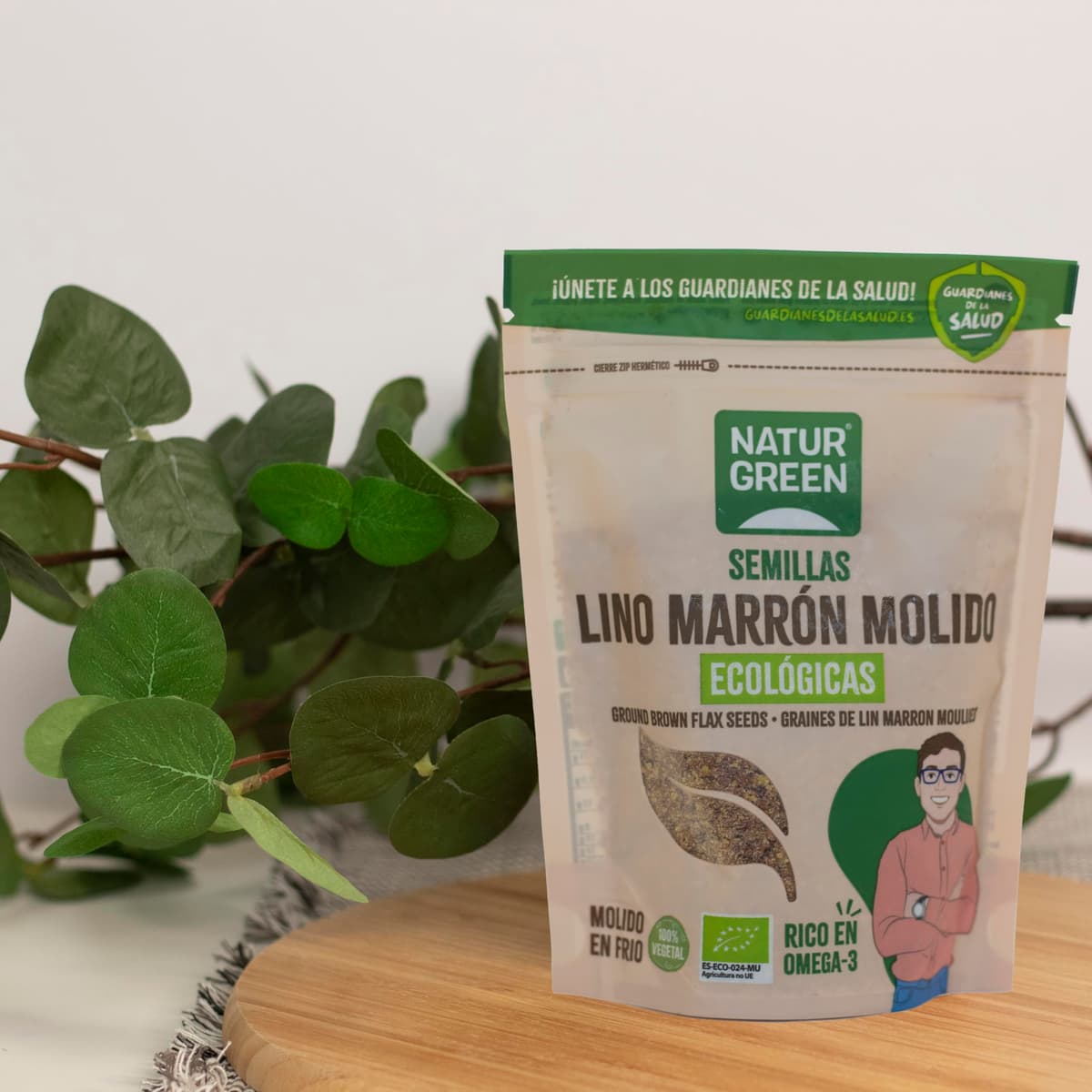 NaturGreen - Semillas Lino Marrón Molido Bio, Molido en Frío, Sin Gluten, 100% Vegetal, Ecológicas, Rico en Omega 3 y Fibra, Fuente de Proteínas, Sin Azúcares Añadidos, 150 g — view 5