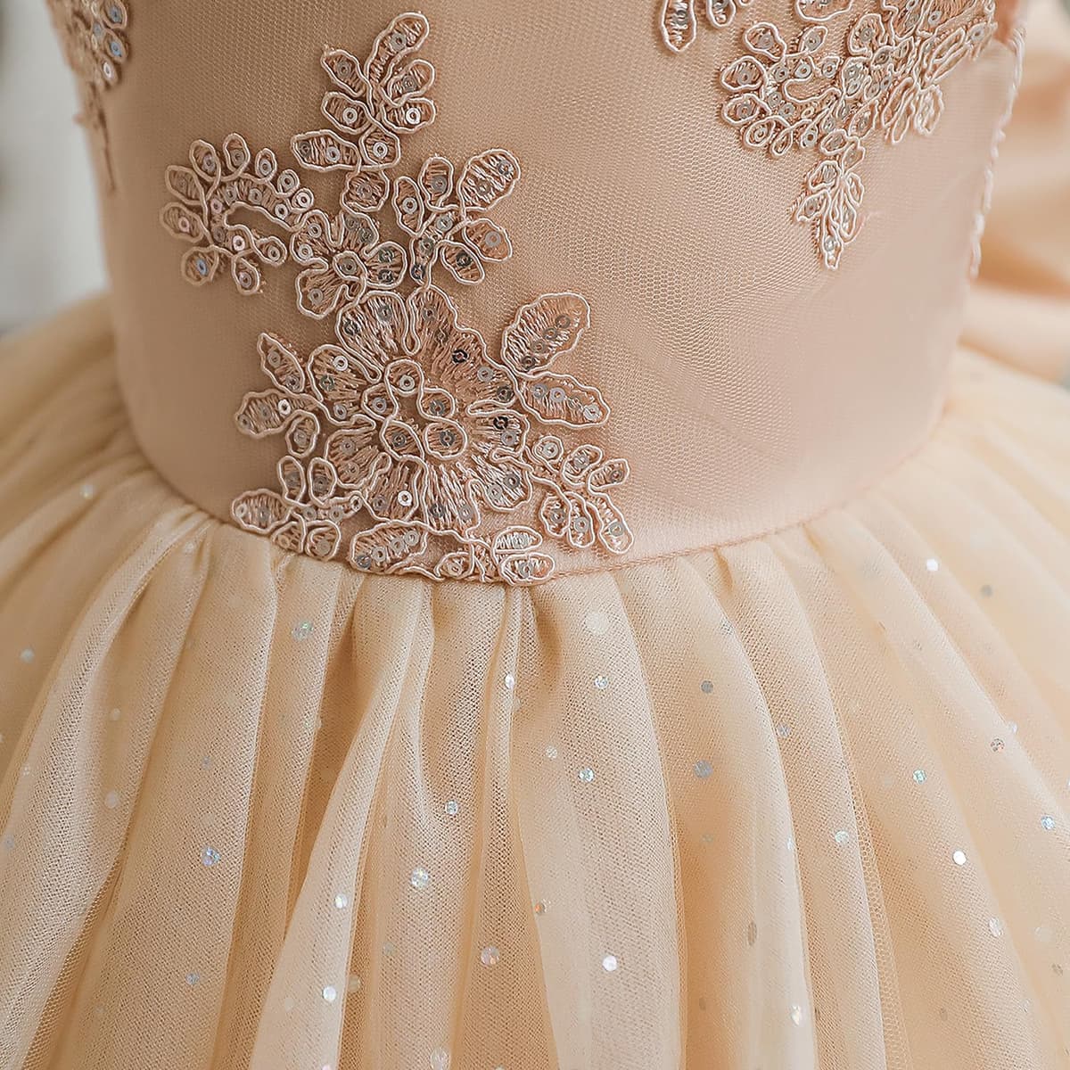 TTYAOVO Bebé Boda Pompa Bautismo Bautizo Tutu Vestido Chicas Princesa Vestir — view 5