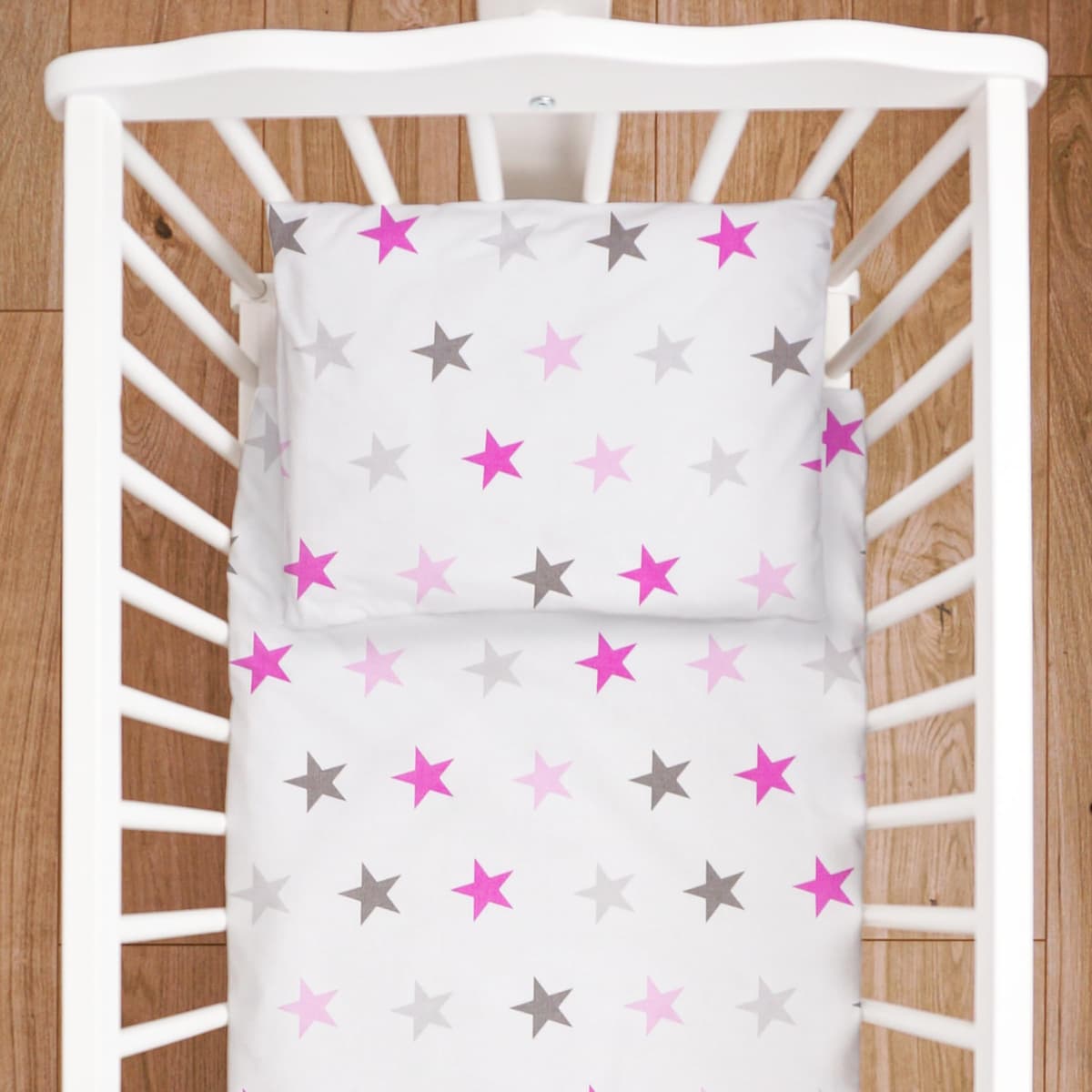 Baby Comfort 4 Piece Duvet Pillow Duvet Cover Pillowcase 80x70 cm Bedding Set 12M+ (Ladders Pink) — view 63