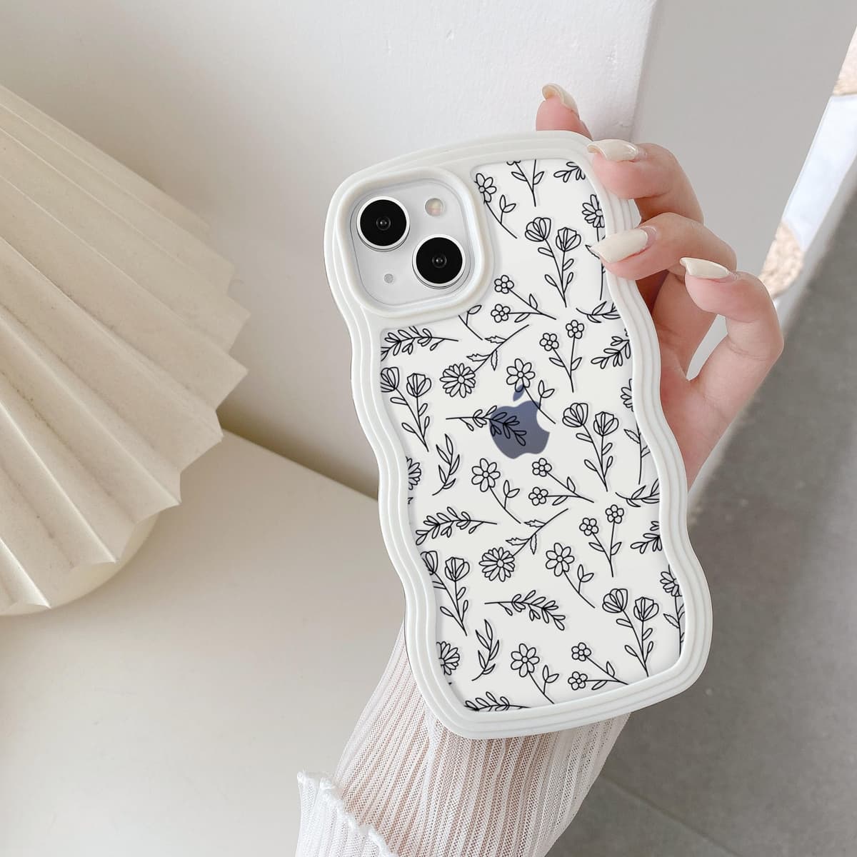 QLTYPRI Compatible with iPhone 11 Case, Cute Curly Wave Frame Clear Case for Girls Women, Transparent Soft Silicone TPU Bumper Shockproof Protective Phone Cover for iPhone 11 - Purple — view 99