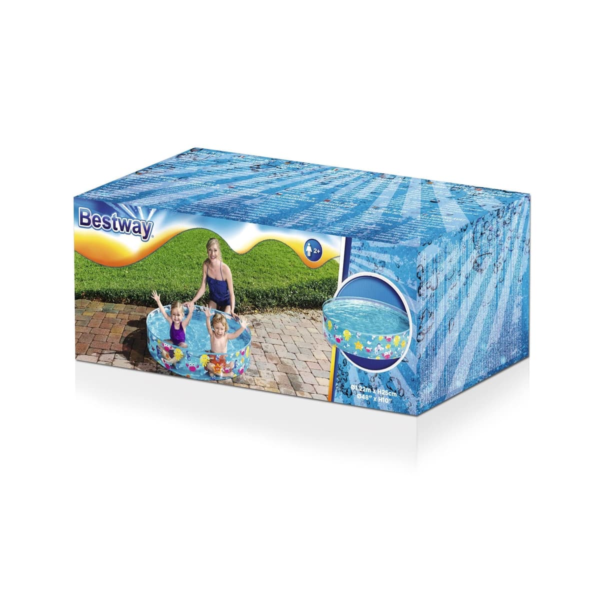 Bestway Sea Creature Paddling Pool Kiddie Swimming Pool, Inflatable Above Ground Pool, Outdoor Garden Pool, Blue, 48 x 10 Inch — view 9