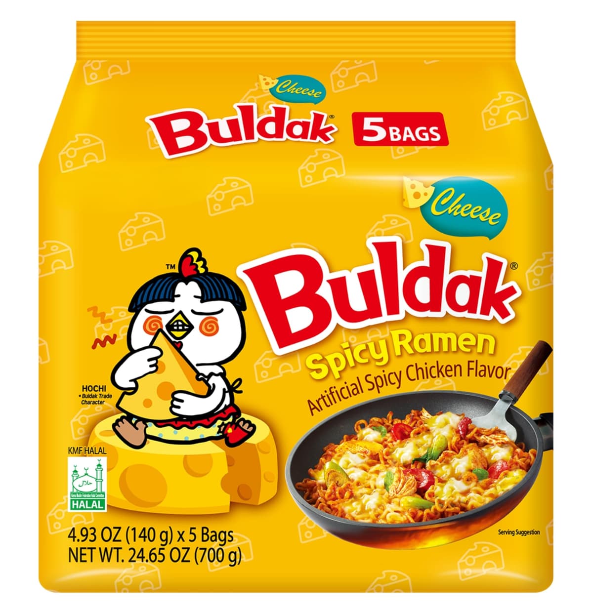 Samyang Buldak Carbonara Ramen Coreano – Fideos Picantes Instantáneos con distintos Sabores - Pack Laborawi (5x130g) — view 5