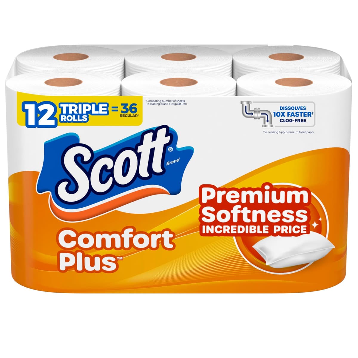 Scott Comfortplus Toilet Paper, Double Roll, Bath Tissue, 18 Count — view 54