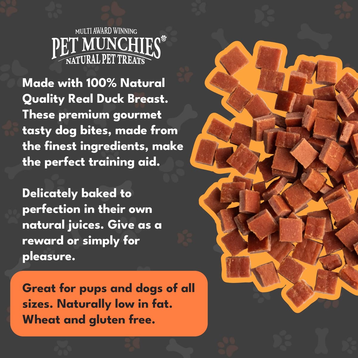 Pet Munchies Duck Dog Training Treats, Grain Free Tasty Bites with Natural Real Meat, Low in Fat 50g — view 4