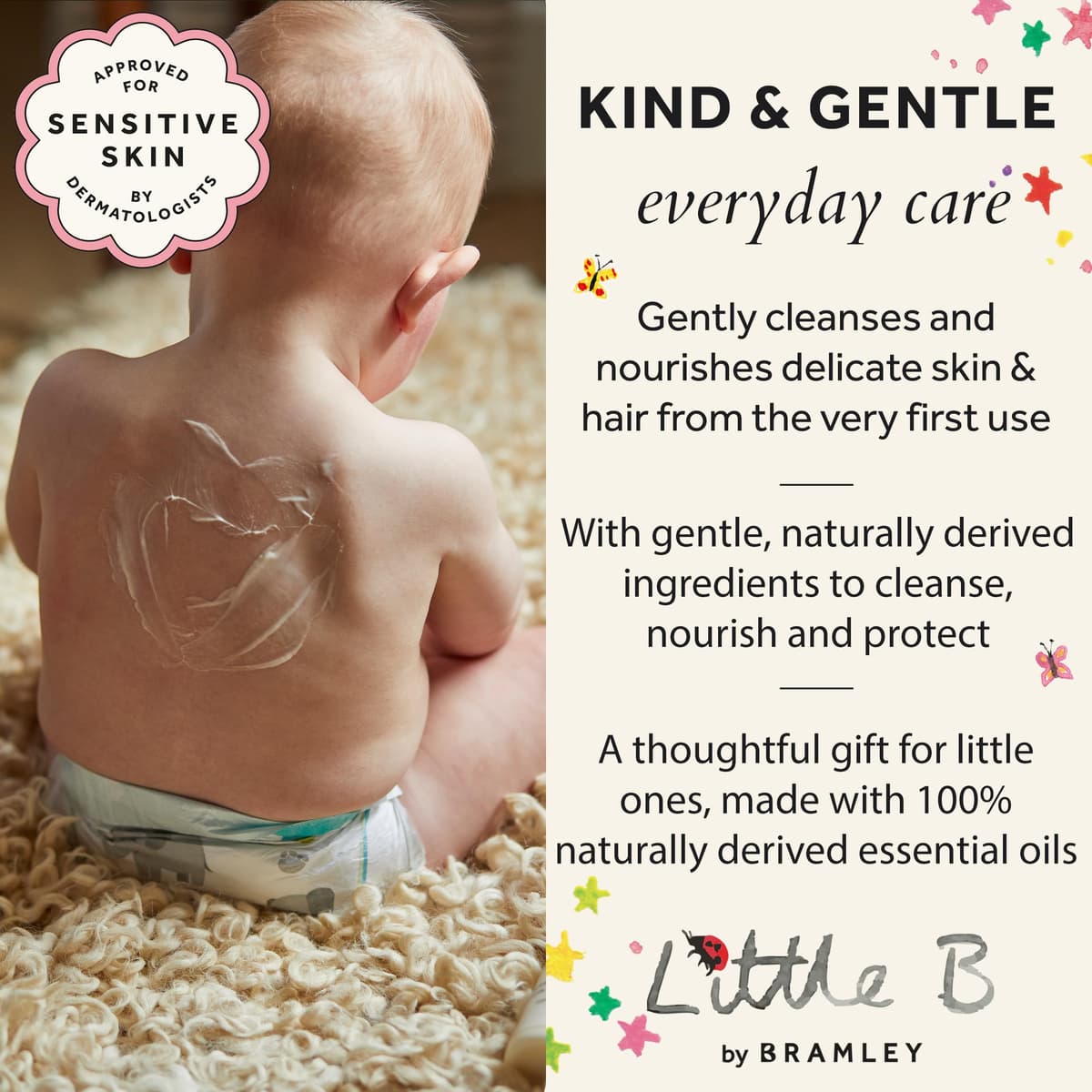 Bramley Little B Mouse Gift Set, Baby & Child Bath & Body Travel Set 3 x 50ml with Hair & Body Wash, Bubble Bath & Body Lotion, Vegan, Suitable from Birth — view 3