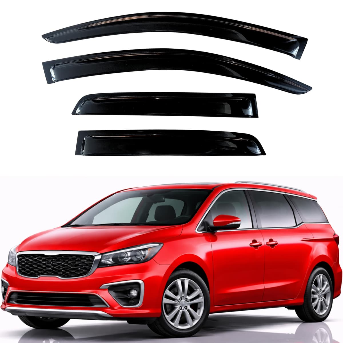 KPY Rain Guards Fit for 2006-2013 Lexus IS250 IS350, Out-Channel Window Visors Vent Wind Deflectors 4PC, Car Accessories for 06-13 Lexus is Series — view 253