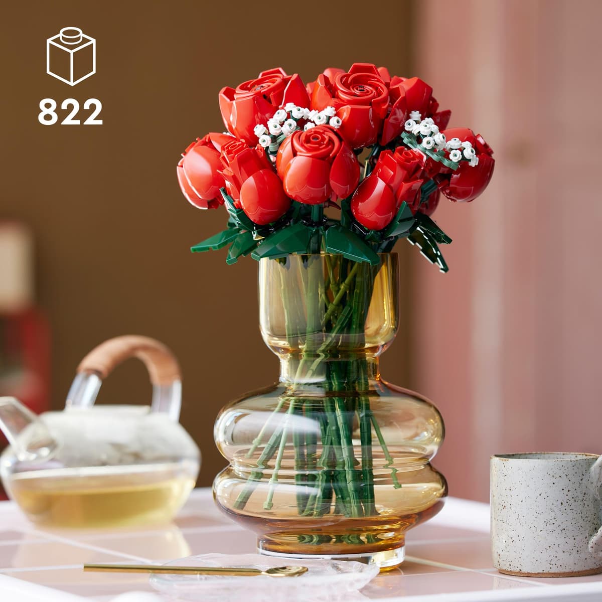 LEGO Botanicals Ramo de Rosas Rojas - Flores Artificiales para Decoración del Hogar - Regalo para Mujeres por el Día de la Madre - Maquetas para Construir para Adultos 10328 — view 2