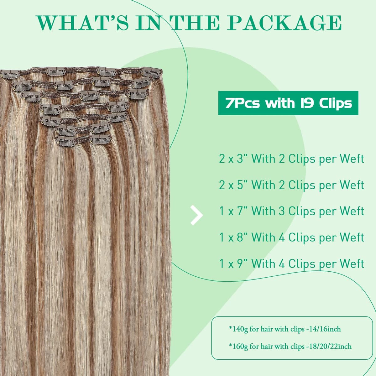 SURNEL Extensiones Clip Pelo Natural 100g 35cm 6 Piezas Castaño Chocolate Extensiones De Clip De Humano Real Extensiones Pelo Natural Remy (C#4-35cm) — view 30