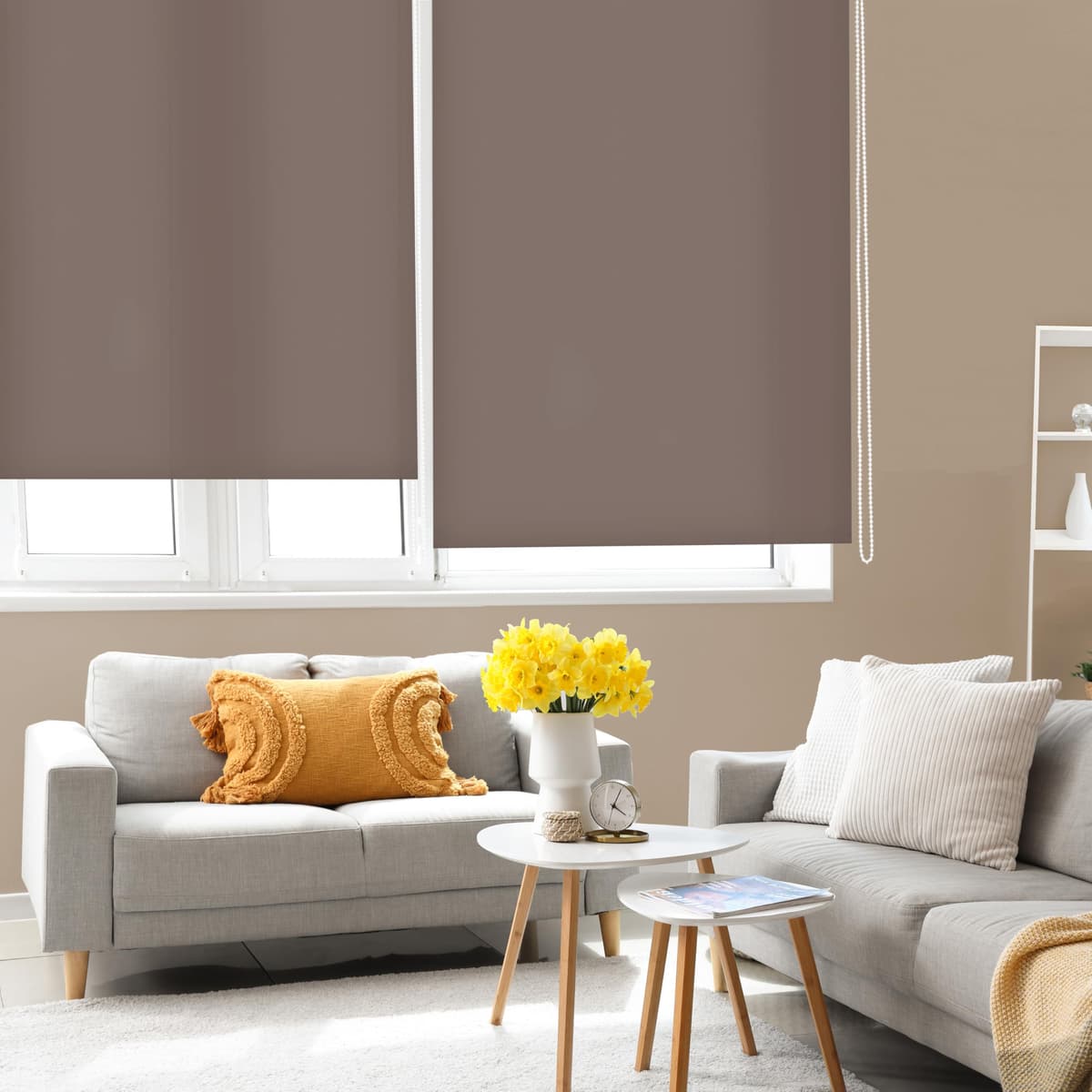 Blindecor Ara | Estor enrollable translúcido liso - Blanco Roto, 160 x 175 cm (ancho por alto) | Tamaño de la Tela 157 x 170 cm | Estores para ventanas — view 23