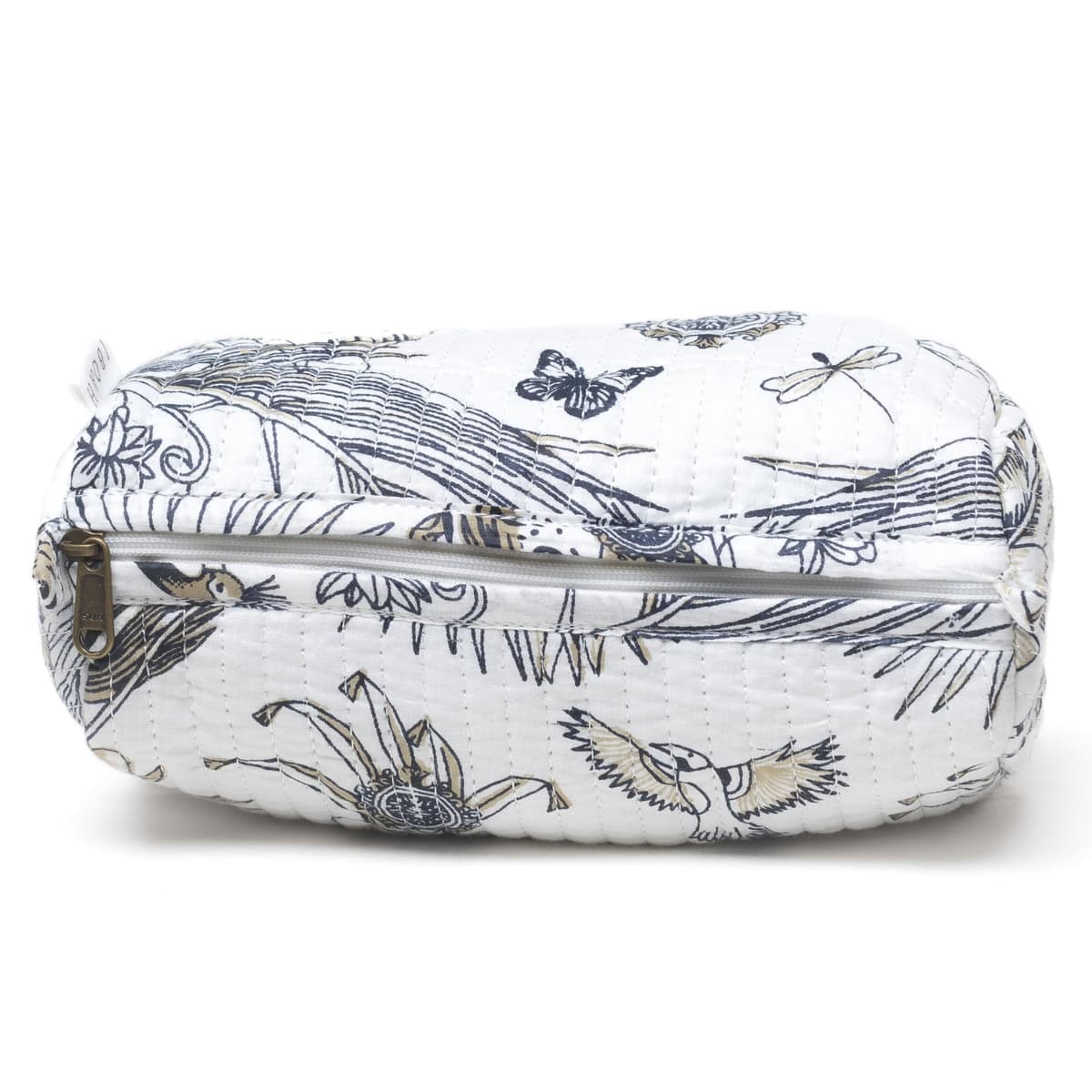 Neceser Print de Viaje Organizador, Bolsa de Aseo, Bolso Maquillaje de algodón Acolchado para Mujeres, Hombres y recién Nacidos con Forrado Impermeable Interior (Blanco Animales, Mediano) — view 5