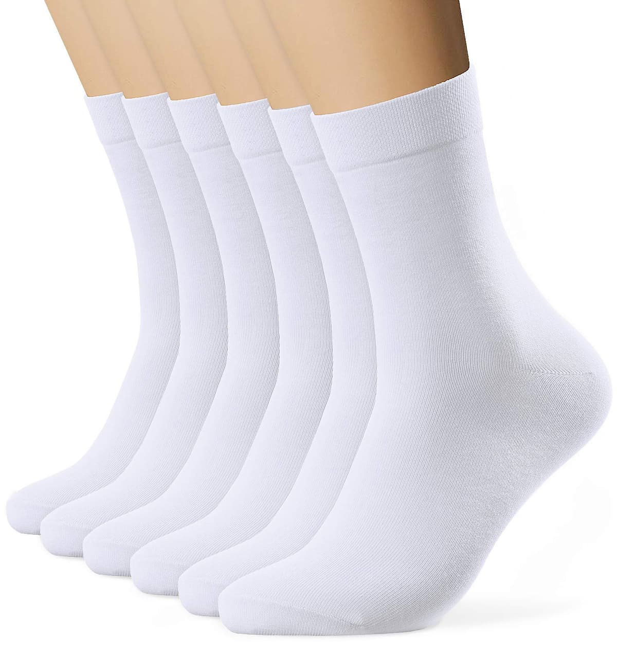 Calcetines de Deporte Running para Hombre y Mujer - 6 Pares Termicos en Negro y Blanco - Algodón Transpirable Suave y Cómodo para Trabajo 35-38