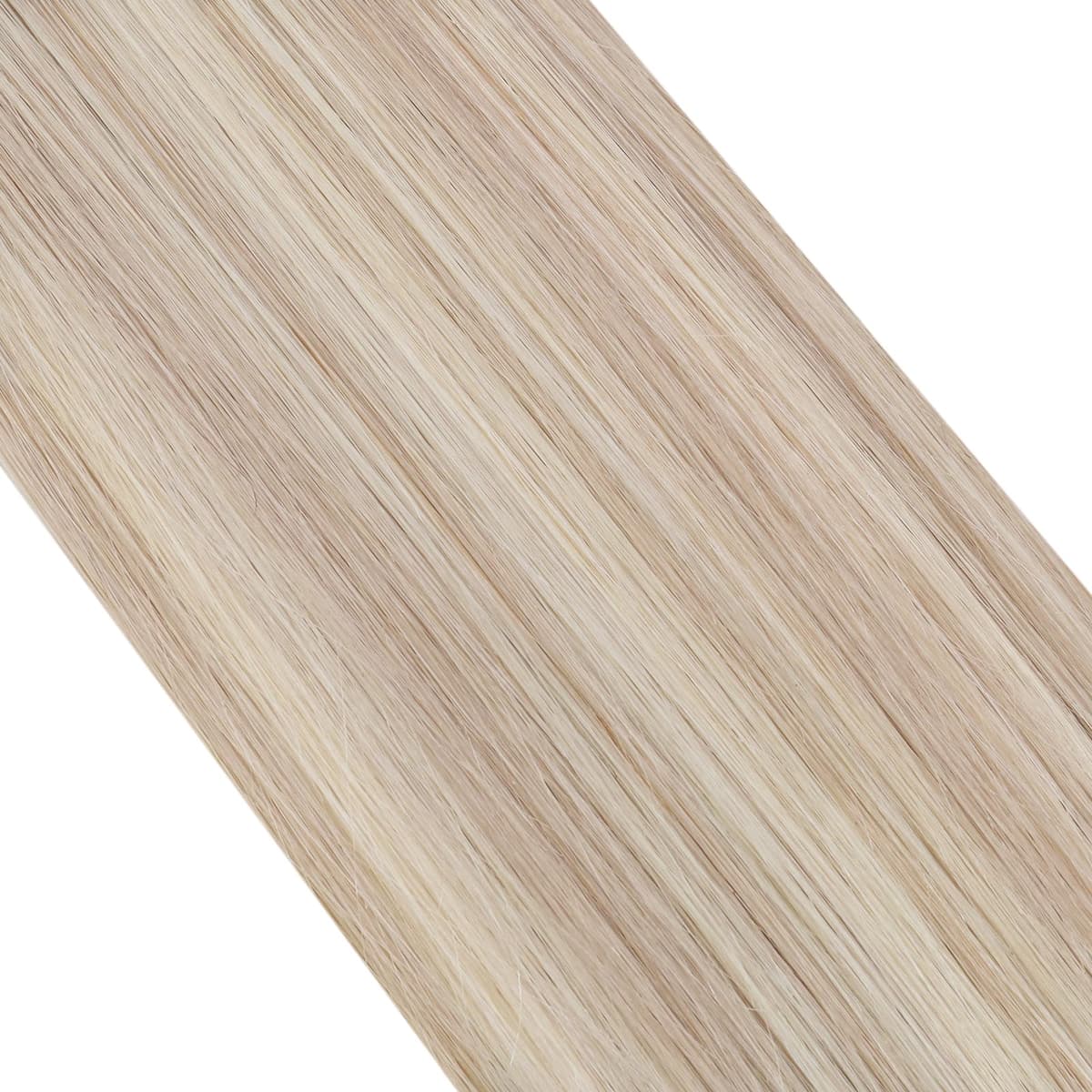 Moresoo Tape in Human Hair Extensions 20 Inch Highlight 50g/20pcs Tape in Hair Extensions Human Hair Ash Blonde with Platinum Blonde #P18/613 — view 9