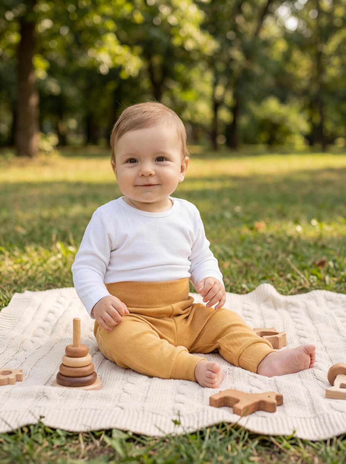 TupTam Pantalones Bebé 5 Unidades – Pantalón Algodón Suave para Bebé Niño y Niña, Certificación Oeko-Tex — view 2