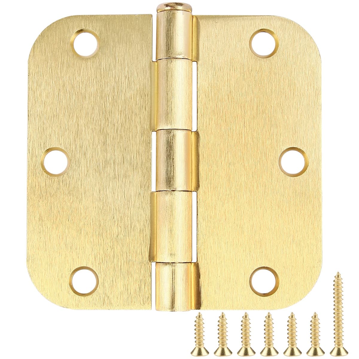 1 Pack Ball Bearing Door Hinges Matte Black 3.5 Inch 5/8" Radius Round Anti Squeak Interior 3-1/2"Flat Iron Bifold Standard Office Bedroom Indoor for Doors 3 ½" Hardware Home House Decor Accessories — view 25