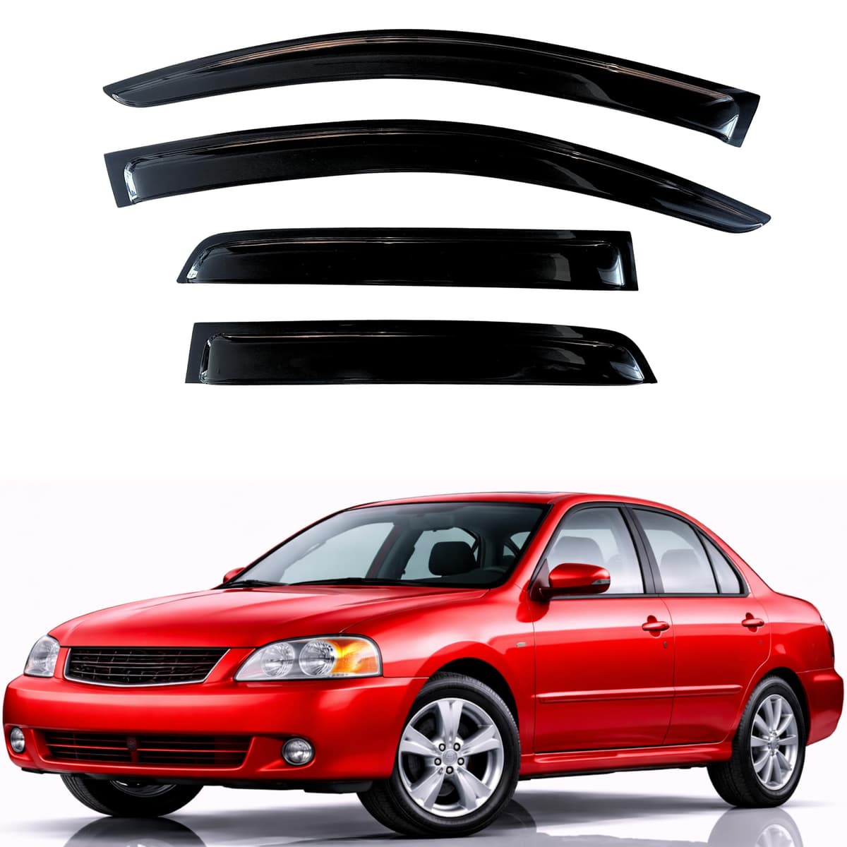 KPY Rain Guards Fit for 2006-2013 Lexus IS250 IS350, Out-Channel Window Visors Vent Wind Deflectors 4PC, Car Accessories for 06-13 Lexus is Series — view 206