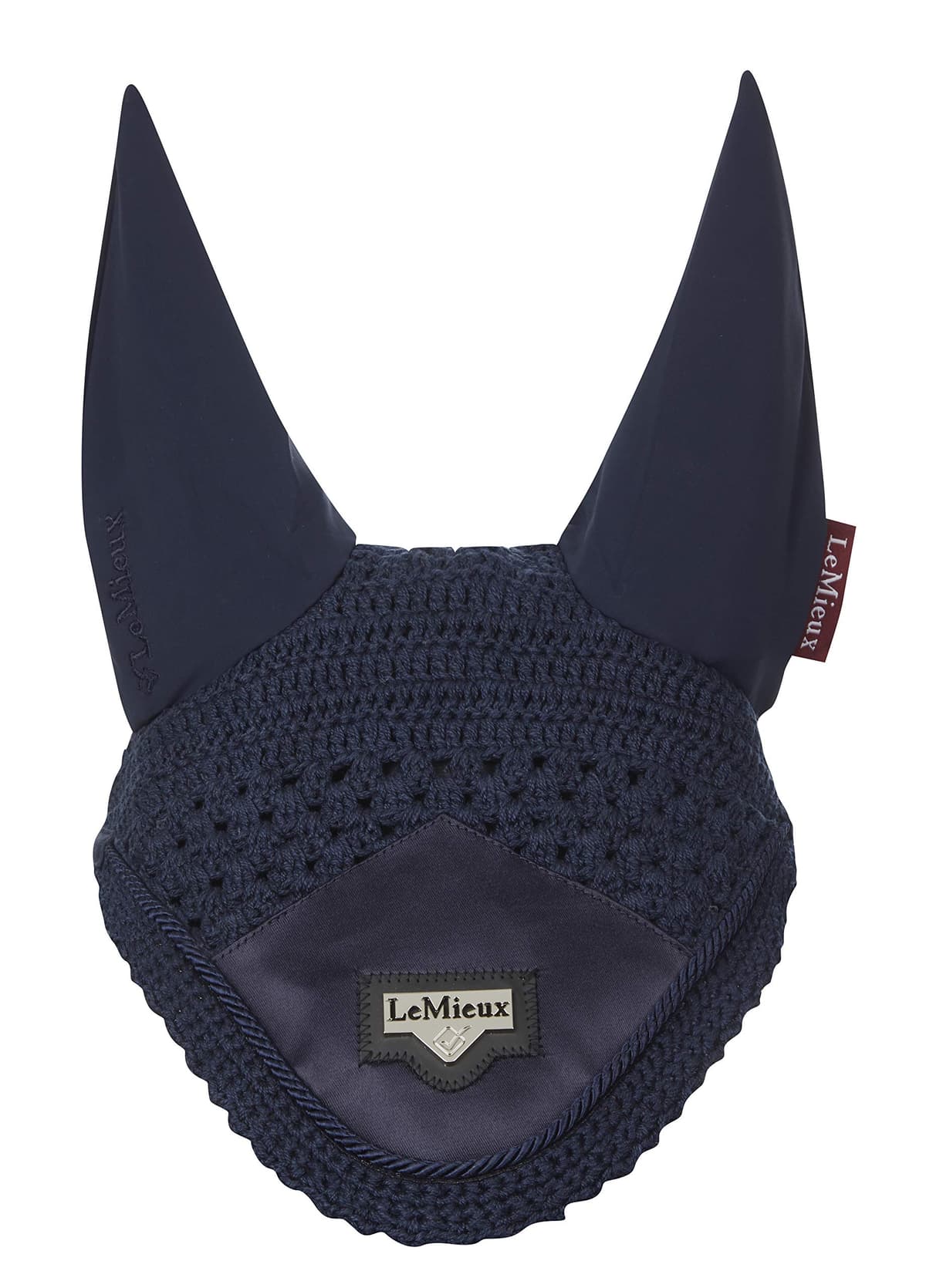 LeMieux Junior Loire Fly Hood with Soft Lycra Ears - Close Knit Crochet - Comfortable Fit Equestrian Mask - Sport Horse Wear