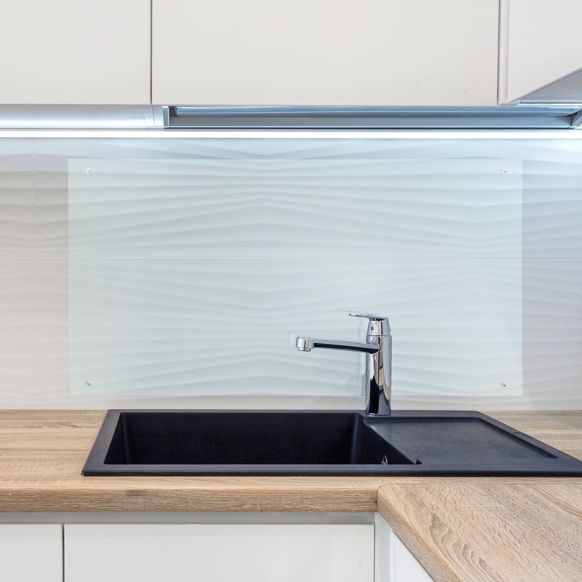 Relaxdays Panel Antisalpicaduras Cocina Pared, Protector Salpicaduras, Cristal Templado, 1 Ud, 70 x 50 cm, Transparente — view 5
