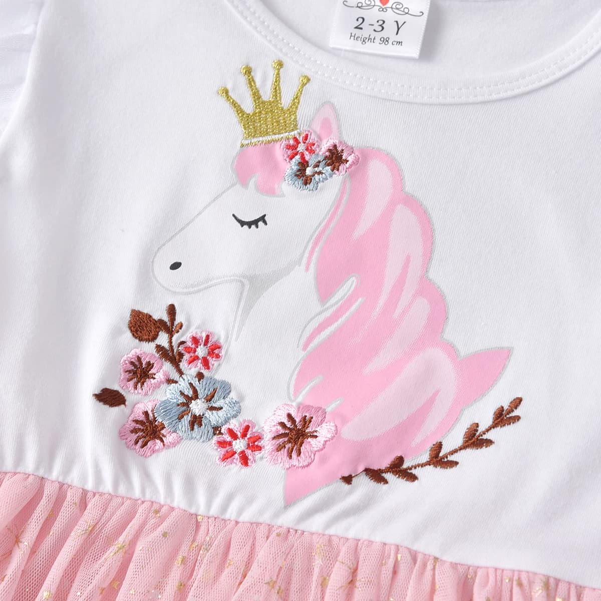 VIKITA Girls Dresses Princess Dress Flower Tulle Birthday Party Dress Girls Clothing 2-8 Years — view 4