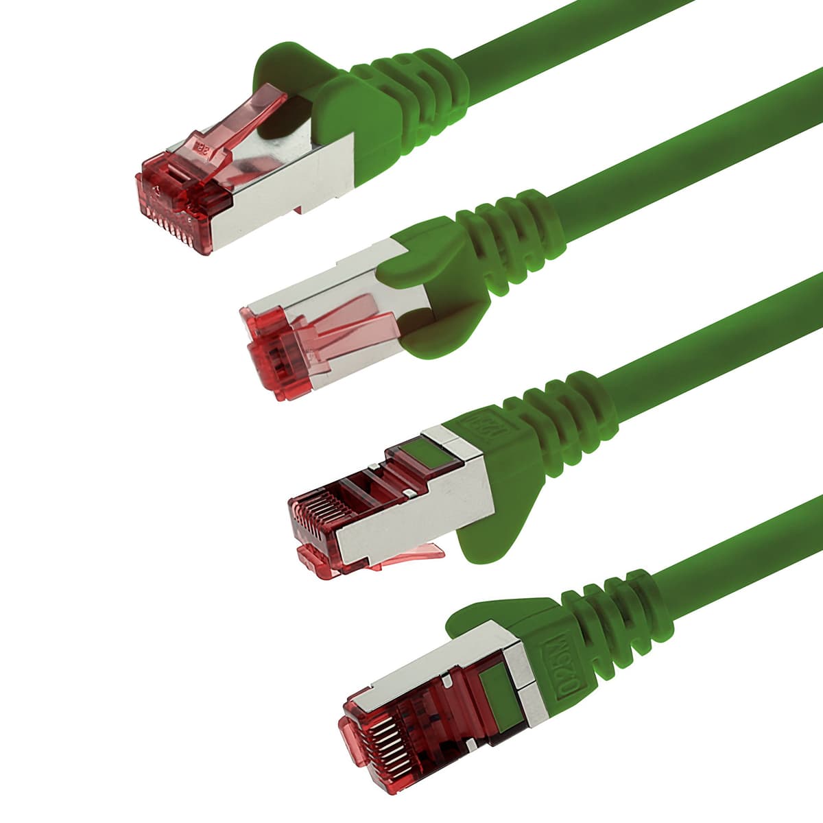 1aTTack.de - 1x 50m CAT6 patch cable S/FTP PIMF shielding CAT.6 RJ45 network cable Ethernet cable DSL LAN router switch modem patch panel - green - 1 piece — view 8