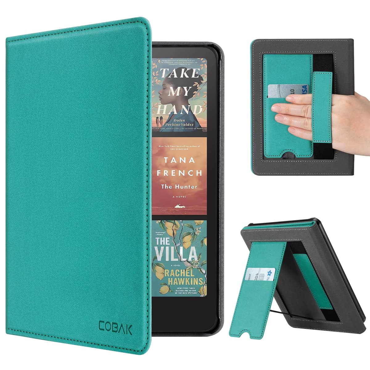 CoBak Case for All-New 7" Kindle Paperwhite(12th generation–2024)/Colorsoft Signature Edition(1st gen–2024)/Signature Edition(12th gen–2024) - PU Leather Cover with Auto Sleep/Wake, Jade — view 24