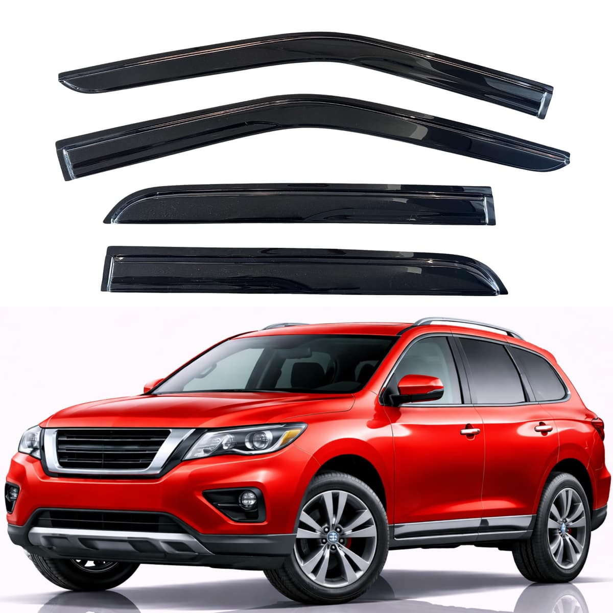 KPY Rain Guards Fit for 2006-2013 Lexus IS250 IS350, Out-Channel Window Visors Vent Wind Deflectors 4PC, Car Accessories for 06-13 Lexus is Series — view 163