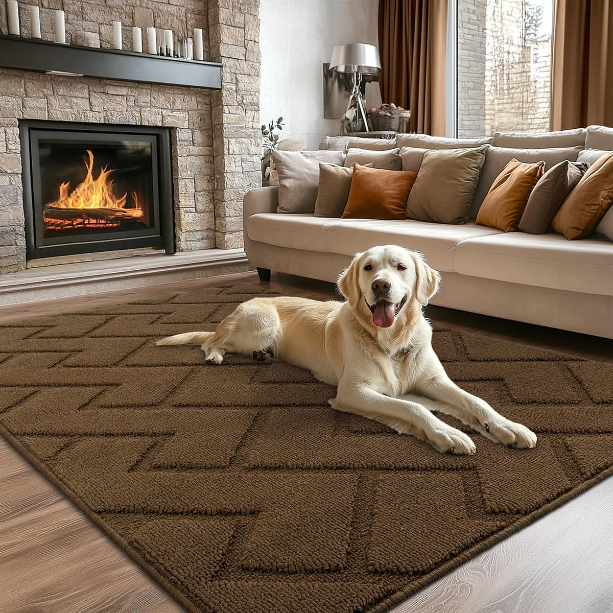 Biscpro Door Mats Indoor,Dirt Trapper Mat Absorbent Non-Slip Low Profile Doormat for Entrance,Inside, Kitchen,Front Door Mat Washable for Pets and Dogs— 50x80cm,Grey — view 82
