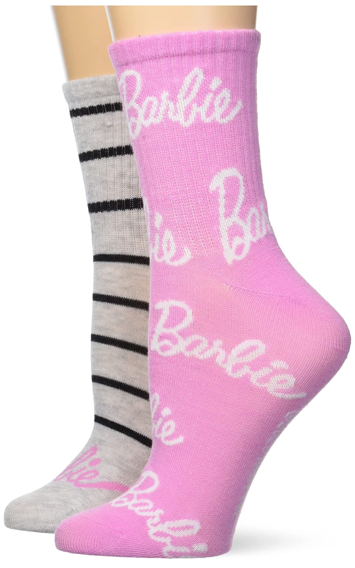 Barbie Women's Classic 2 Pack Mid Crew Socks — view 2