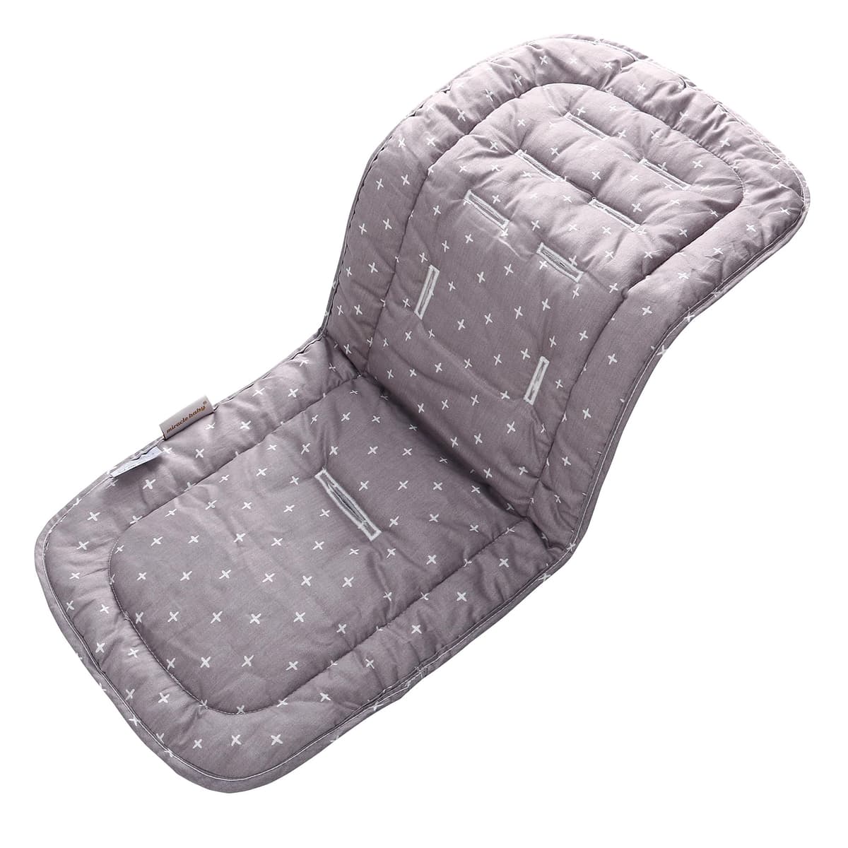 Miracle Baby Cojín Carro Bebe,Colchoneta Silla Paseo Universal Transpirable,Cojín Silla de Paseo para el Cochecito y Asiento de Carro, 100% Algodón (Gris Verde) — view 4