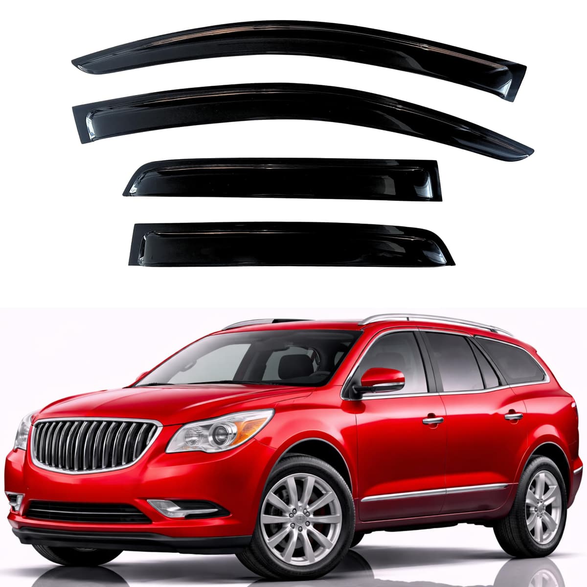 KPY Rain Guards Fit for 2006-2013 Lexus IS250 IS350, Out-Channel Window Visors Vent Wind Deflectors 4PC, Car Accessories for 06-13 Lexus is Series — view 22