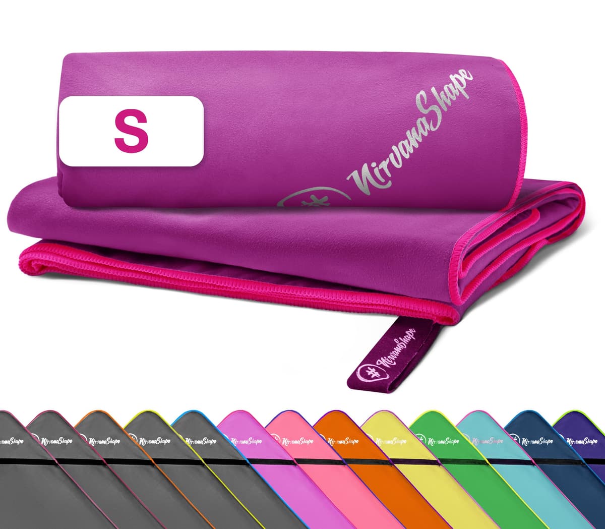 NirvanaShape Toallas de Microfibra | Absorbentes, Ligeras, de Secado rápido | Toallas de baño, Toalla de Viaje, Toallas Deportivas | Ideales para Viajar, IR al Gimnasio, la Playa, Practicar Yoga — view 27