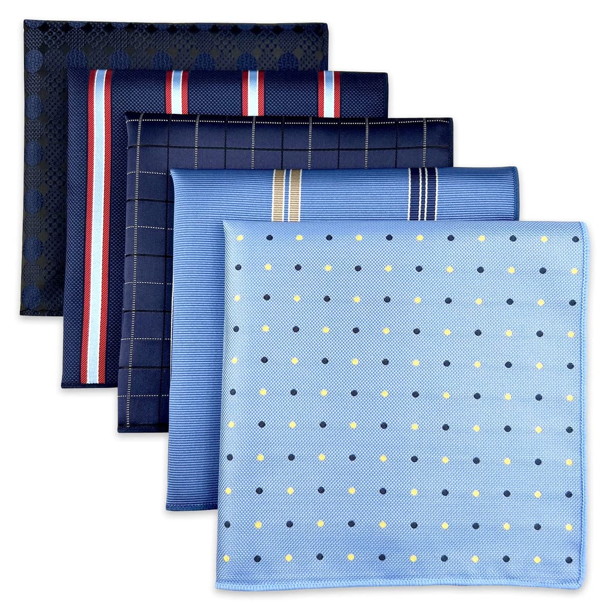 Shlax&Wing 5 PIEZAS Hombres Mezclado Clasificado Patrón Pañuelo De Bolsillo Pañuelo Conjunto