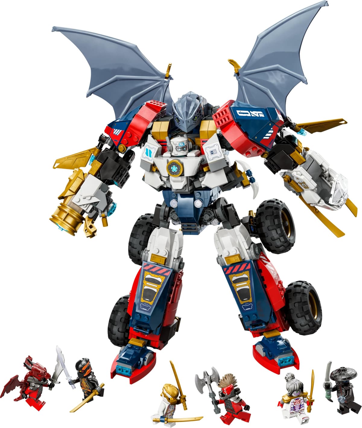 LEGO NINJAGO 4in1 Zane’s Ultra Combiner Mech Toy - Rebuilds into a Jet, Car Model, Dragon & Ninja Figure - Incl. 6 Minifigures for Role Play - Building Set for 9+ Year Old Boys & Girls - 71834 — view 9