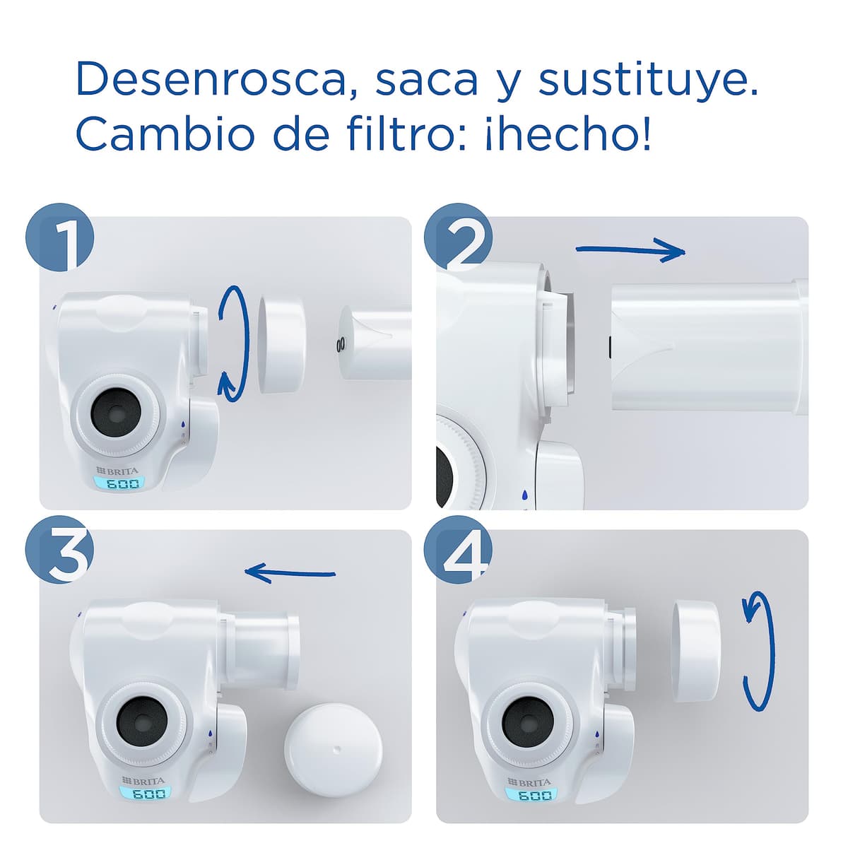 BRITA ON TAP V-MF 1x cartucho de filtro de agua (600L) - agua sostenible, libre de bacterias al 99,99%, sabor mejorado, reduce micropartículas finas, PFAS, metales y sustancias que afectan el sabor. — view 3