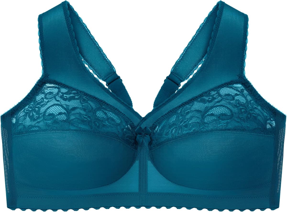 Glamorise Womens Full Figure Support Bra 36E Dark Teal — view 3
