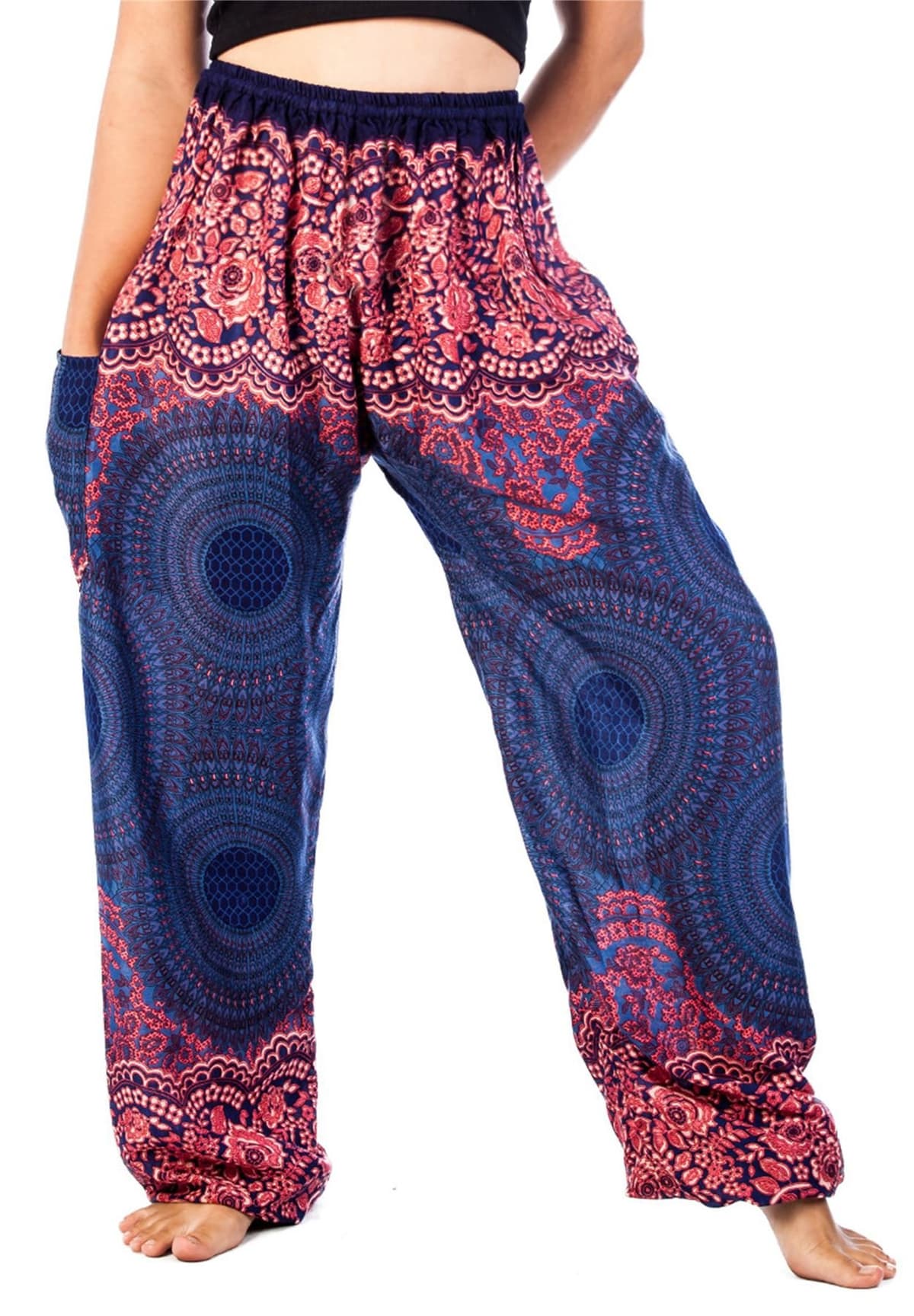 Lofbaz Harem Pants for Women Yoga Boho Hippie Clothing Womens Palazzo Bohemian Pajama Trousers Beach Indian Gypsy Genie Clothes — view 73