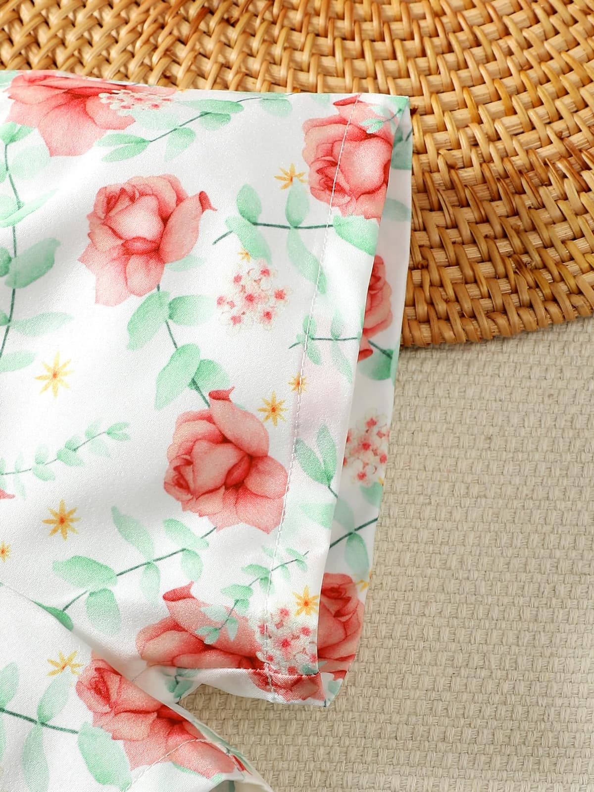 Conjunto de ropa de verano para bebé niña con volantes y un hombro descubierto, 2 piezas — view 5