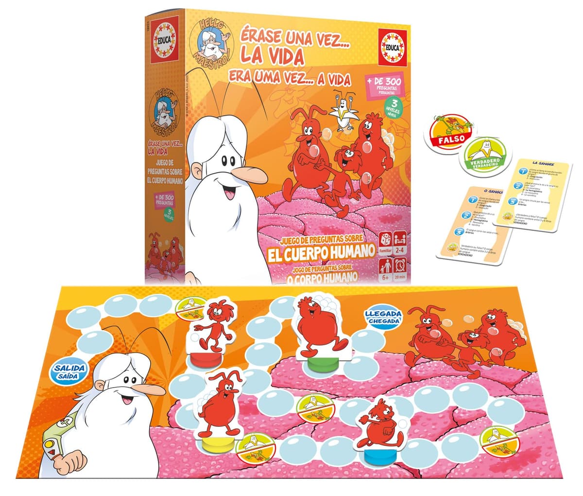 Educa - Once Upon a Time A Life, Educational Family Board Game with over 300 Questions and Answers on Anatomy and Biology, Starting at 6 Years (18855) — view 3