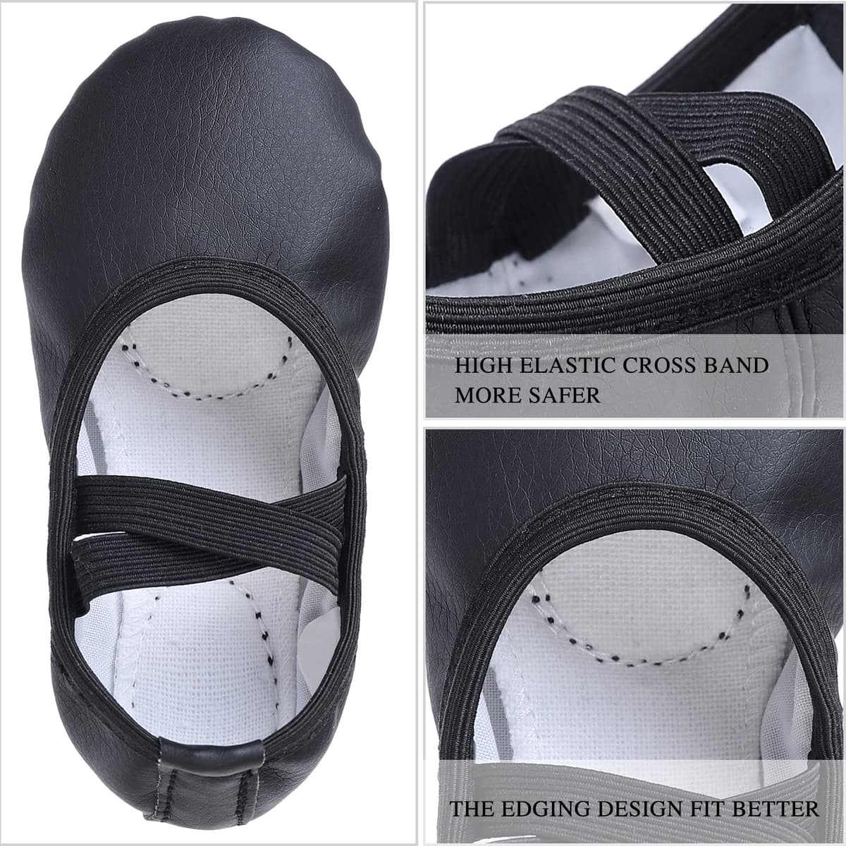 Zapatillas de Ballet Niñas Zapatillas de Baile Gimnasia Suela de Cuero para Niños Adultos Tamaño 20-40 — view 5
