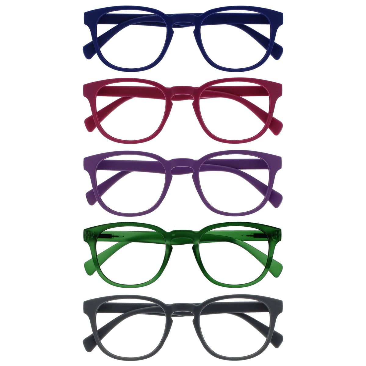 OPULIZE Pop Gafas de Lectura Pack de 5 Redondas Violeta — view 10