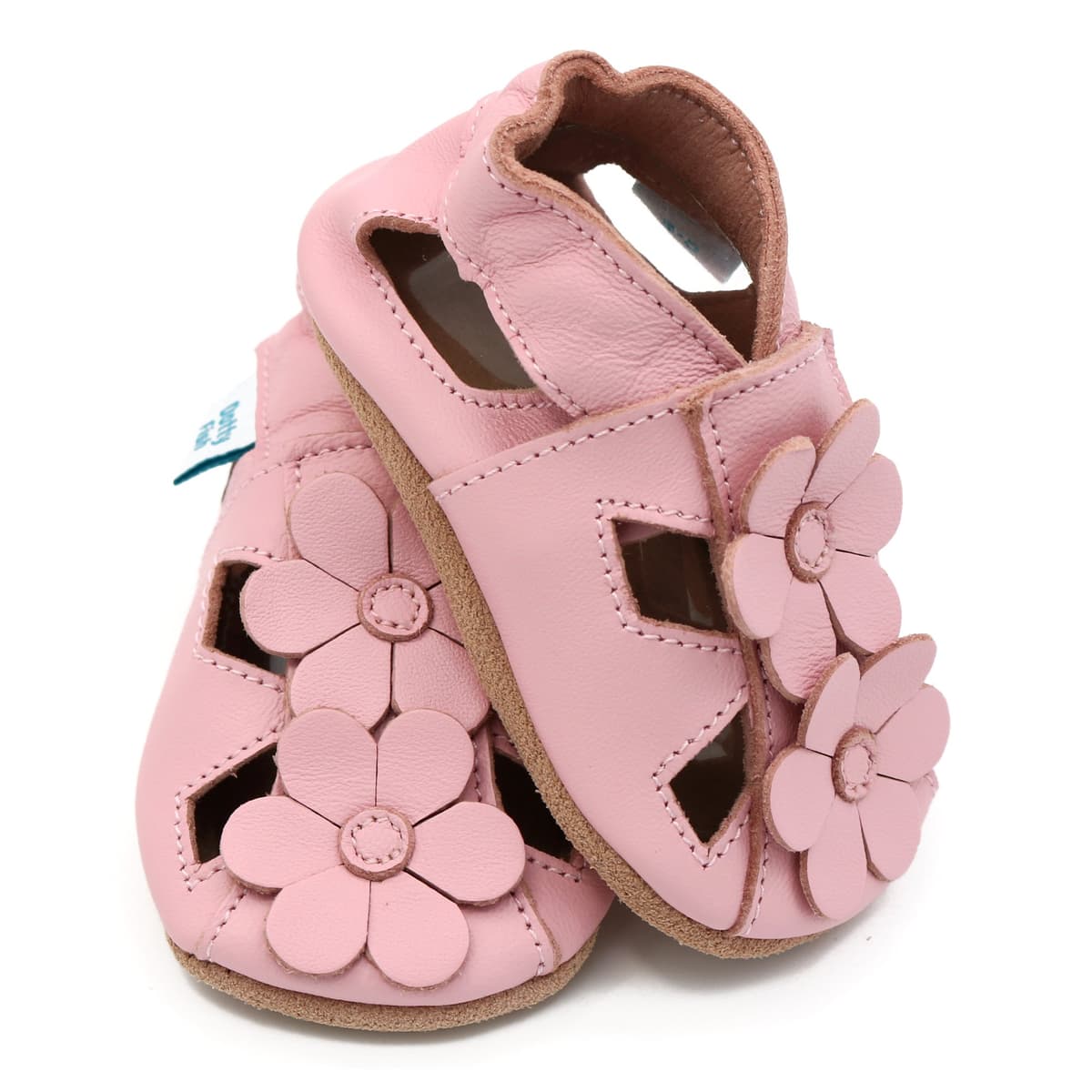 Dotty Fish Soft Sole Leather Sandals for Babies & Kids – Barefoot Feel, Non-Slip Sole, Breathable, Lightweight & Flexible Summer Shoes for Boys & Girls - British Brand - 0-6 Months - 4-5 Years — view 4