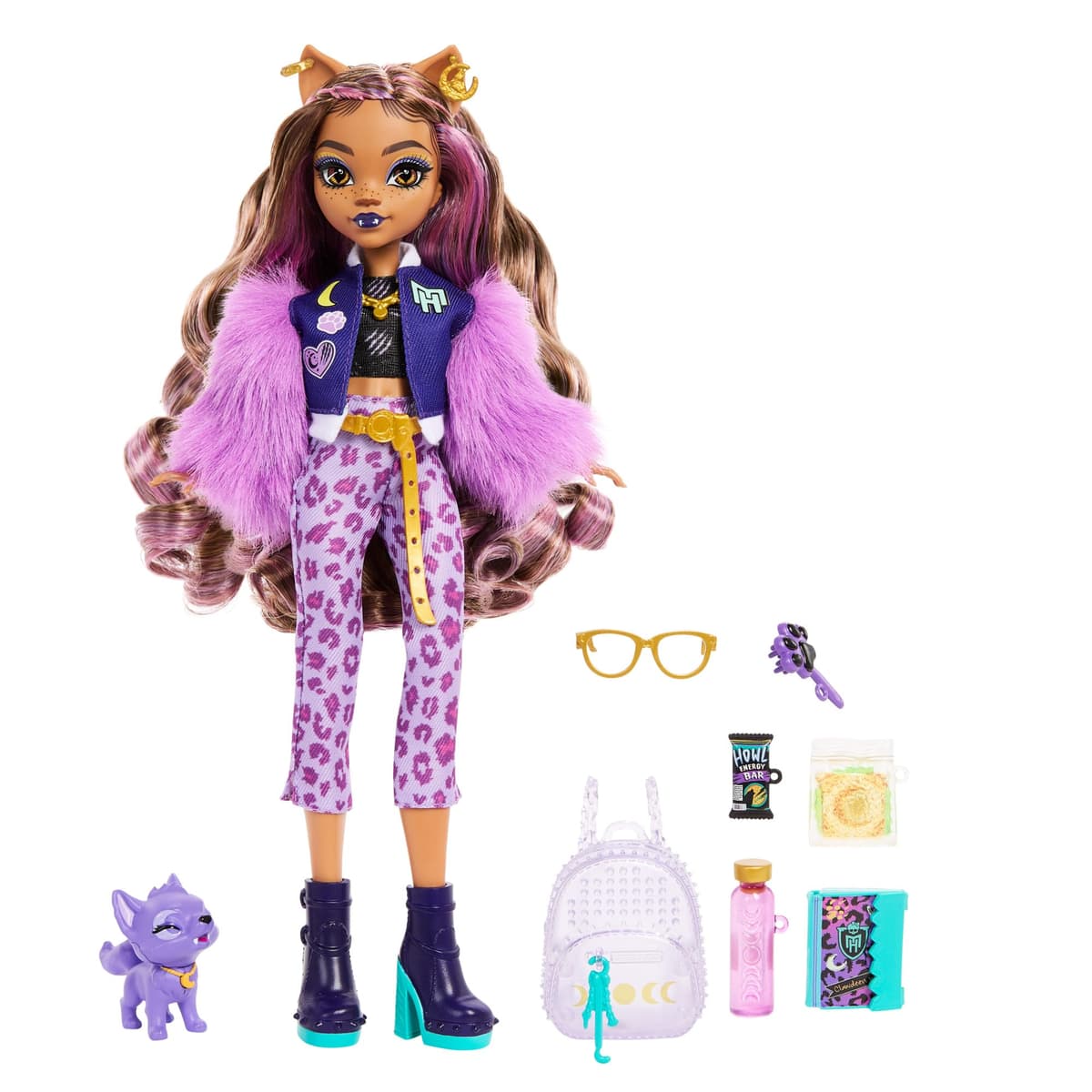 Monster High Fabulosa Clawdeen Wolf Muñeca articulada con Mascota Crescent, Conjunto de Moda y Accesorios, Juguete +4 años (Mattel HRP65) — view 5